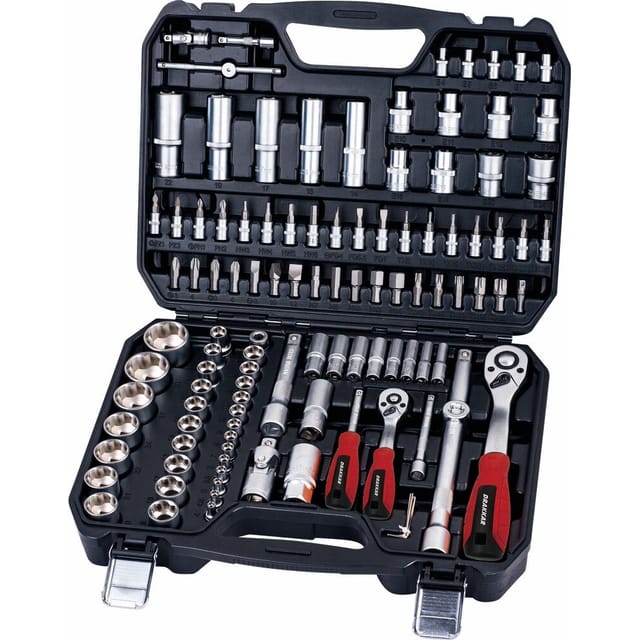 110-teiliges Set Mit 1/4' Und 1/2' Steckschlüssel Drakkar Tools - 67685