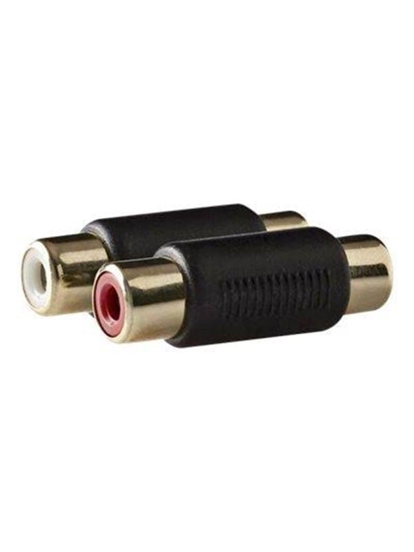 Stereo Audio Adapter 2x Rca Hona 2x Rca Hona Goldplatead Rak Abs Antracit 1 St Schloss 403212