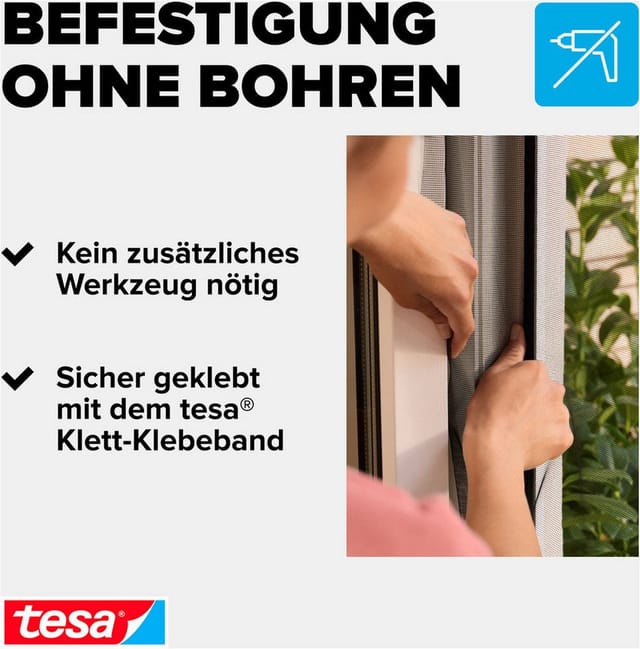 3 X Tesa Insect Stop Standard Fliegengitter Für Fenster Im 3er Pack - Insektenschutz Zuschneidbar - Mückenschutz Ohne Bohren - 3 X Fliegen Netz Weiß - 130 Cm X 150 Cm