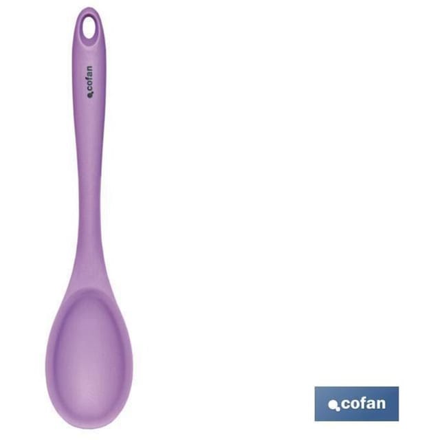 Cuchara De Cocina De Silicona Morada Modelo Vergini 27x5,7 Cm