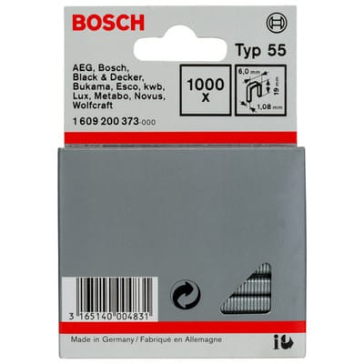 Bosch Tackerklammern Typ 55 19x6 Mm Passend Zu Elektrotacker Inhalt 1000 Stück