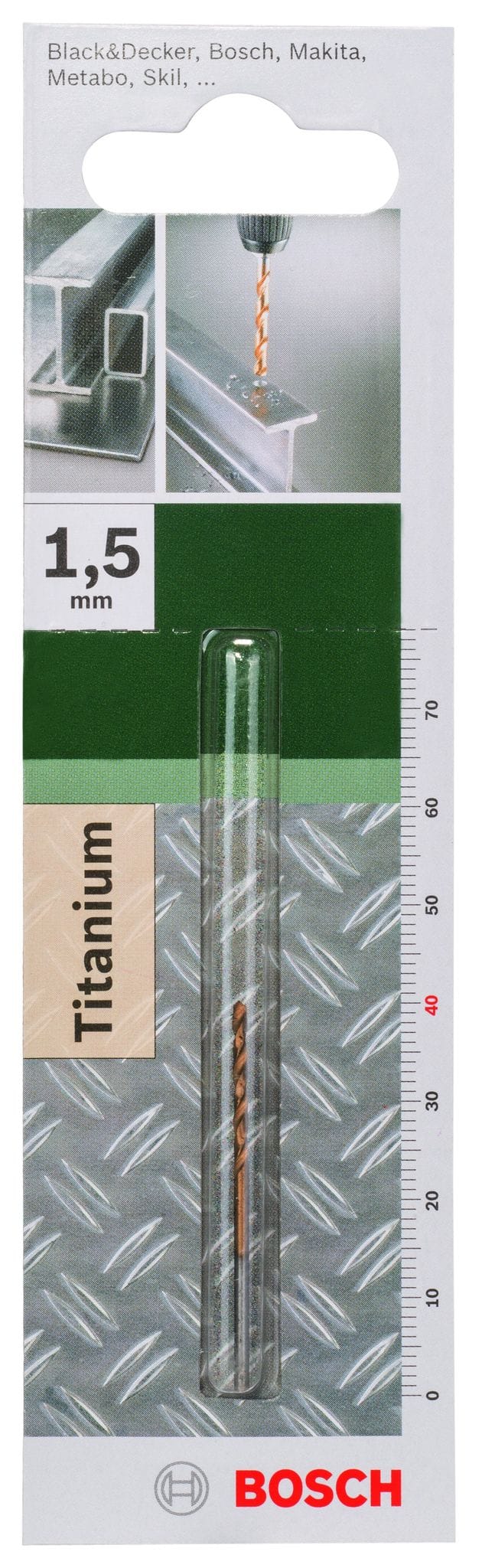 Bosch - Metallbohrer Hss-tin Din 338 Ø 15 Mm- L- 40 Mm 2609255089