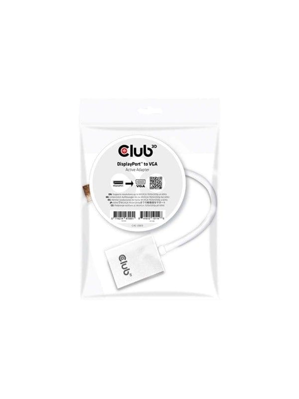 Club3d Adapter Displayport &gt Vga Aktiv St/bu Polybeutel