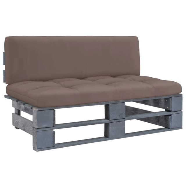 Outdoor-mittelsofa Paletten Imprägniertes Kiefernholz Grau Vidaxl