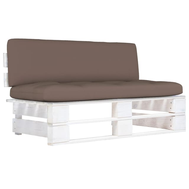 Outdoor-mittelsofa Paletten Kiefernholz Imprägniert Weiß Vidaxl