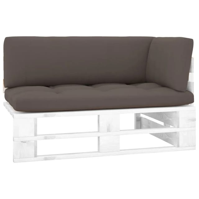 Outdoor-ecksofa Paletten Kiefernholz Imprägniert Weiß Vidaxl