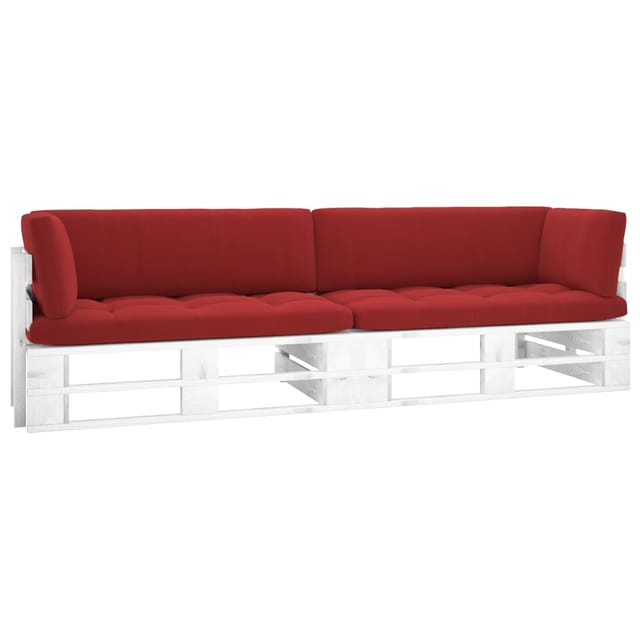2-sitzer-palettensofa Weiß Imprägniertes Kiefernholz Vidaxl308018