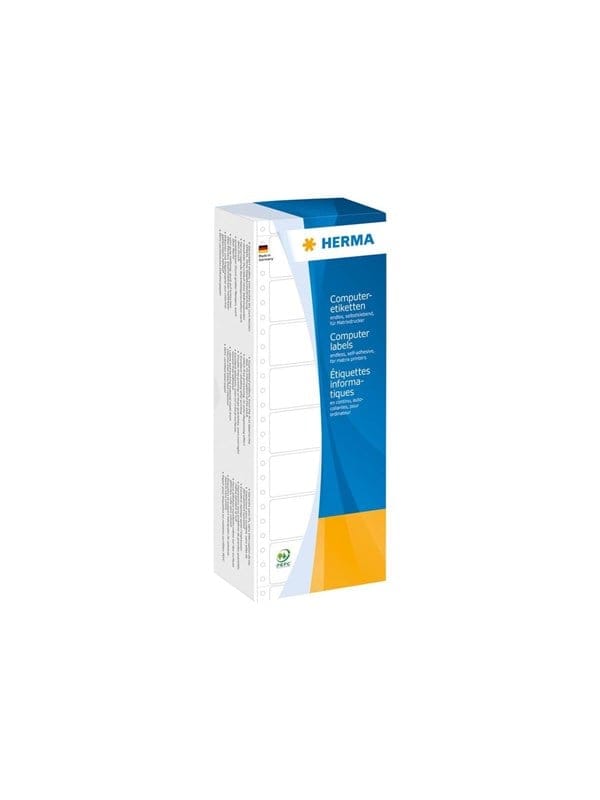 Herma - Endlosetikett 88,9 X 35,7 Mm (b X H) Nicht Wieder Ablösbar Mit Führungslochrand Papier Weiß 1-bahnig 4.000 Etik./pack.