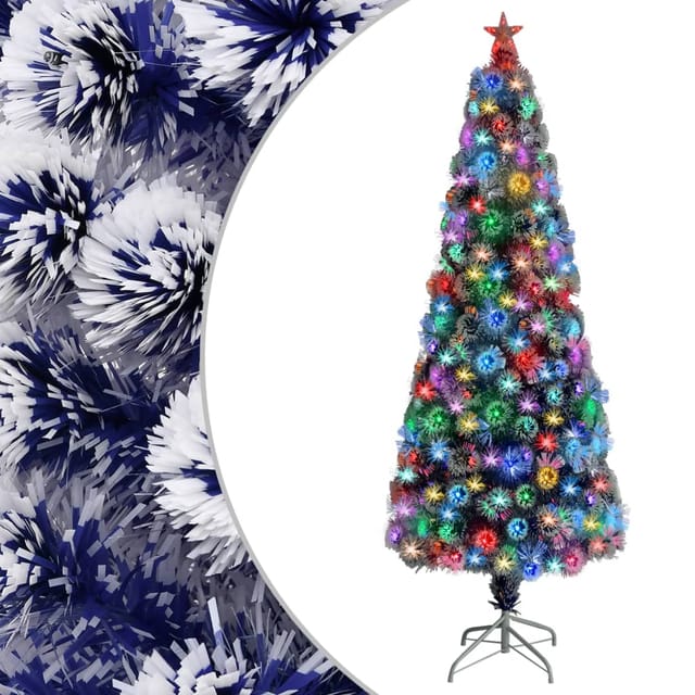 Künstlicher Weihnachtsbaum Mit Beleuchtung 240 Cm Glasfaser Vidaxl