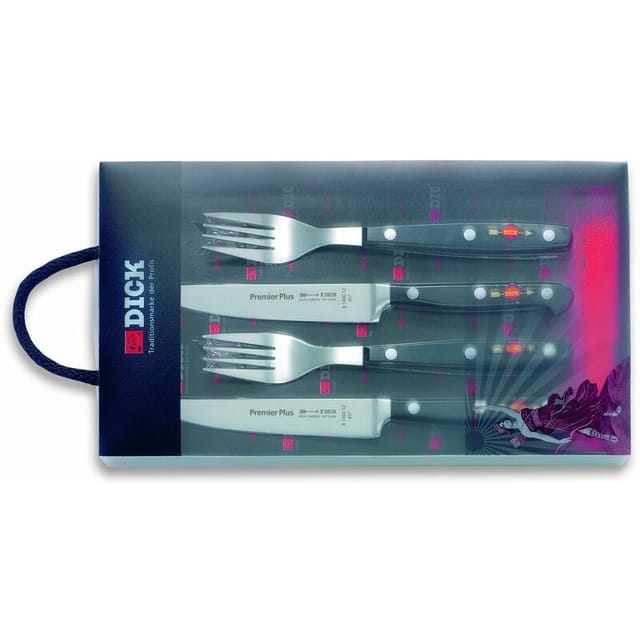 F. Dick Premier Plus Steakbesteck 4-teilig 2 Steakmesser + 2 Gabeln Besteck-set