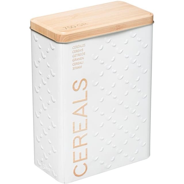 5five Simply Smart - Müslidose 750g Metall Scandinave Nature Weiß - 5five