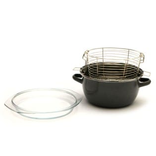 Freidora Con Tapa Y Cestillo Parma 24 Cm