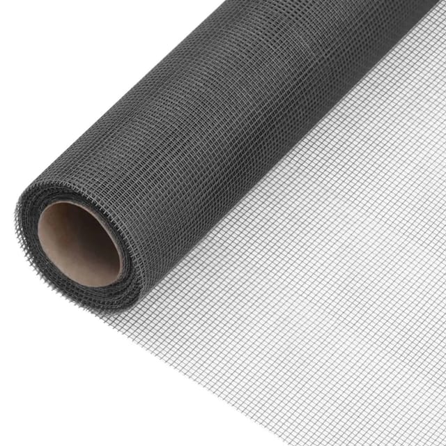 Fliegengitter Fiberglas 60x2000 Cm Schwarz Vidaxl