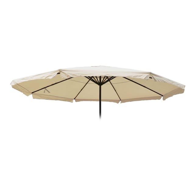 Ersatz-bezug Für Sonnenschirm Carpi Pro, Gastronomie Marktschirm Mit Volant Ø 5m, Polyester Creme