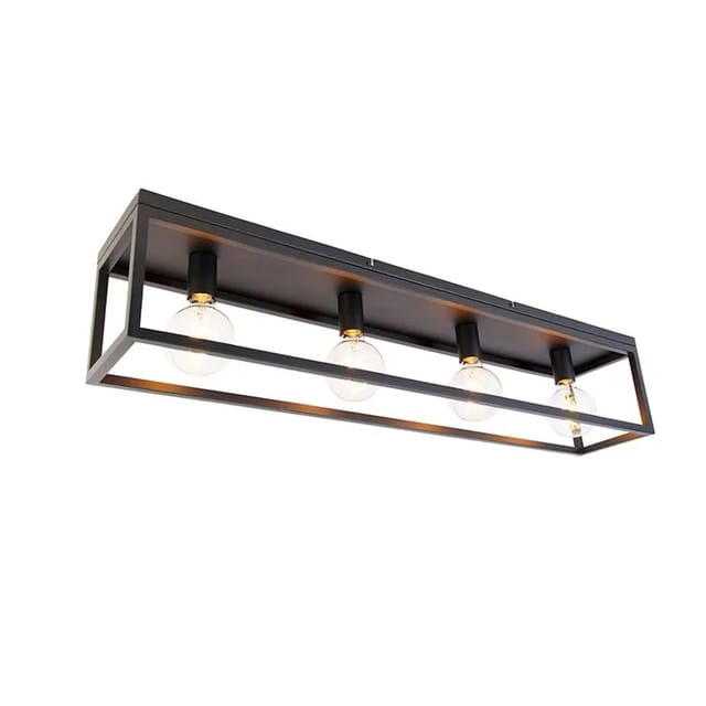 Industrielle Deckenlampe Schwarz 99,5 Cm 4-flammig - Cage