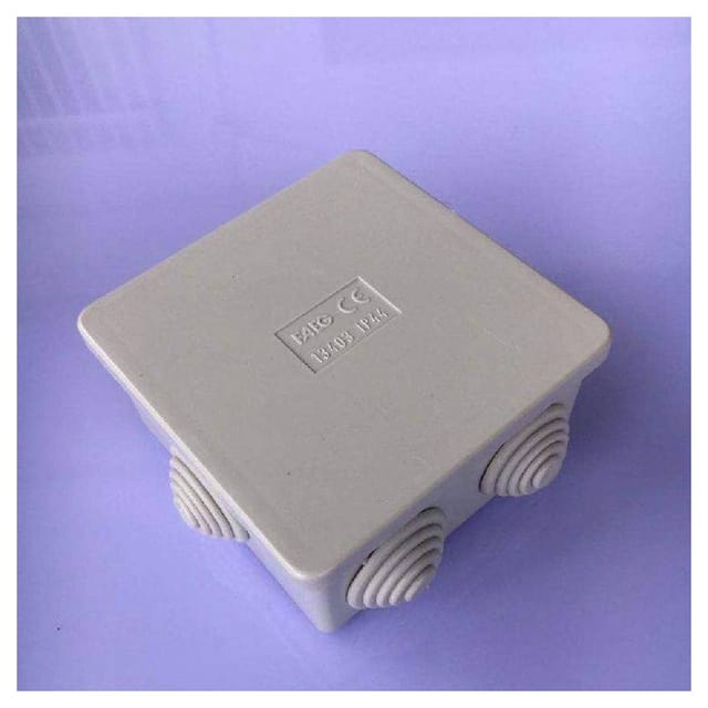Trade Shop Traesio - Trade Shop - Wasserdichte Box Mit Kabelverschraubungen Druckdeckel 80 X 80 X 40 Mm Ip44 -