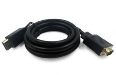 Gembird - Ccp-dpm-vgam-6 Displayport-vga-kabeladapter Schwarz - Kabeladapter (displayport, Vga, Stecker/buchse, 1,8 M, Schwarz)