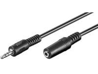 Microconnect - Audio 3.5mm 3m M-f Stereo-audiokabel 3.5mm Schwarz - Audiokabel (3.5mm, 3.5mm, 3m, Schwarz)