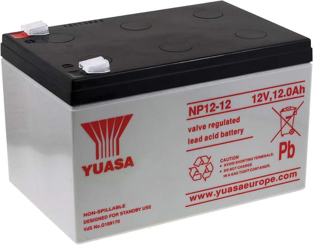 Yuasa - Vrla Bleiakkumulator Industrielle Nutzung 12v 12ah 151x98x97,5mm Np12-12