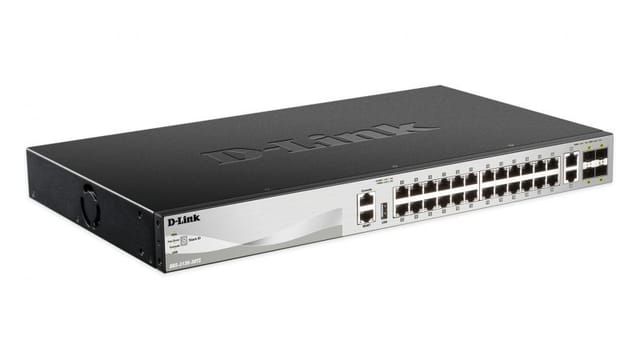 D-link Dgs-3130-30ts Managed L3 Gigabit Ethernet (10/100/1000) Schwarz, Grau