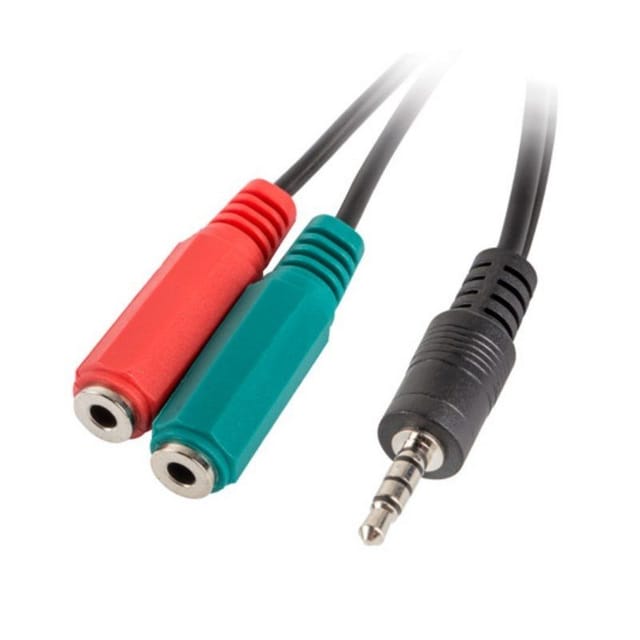 Lanberg - Ad-0023-bk Cable De Audio 0.2 M 3.5mm 2 X 3.5mm Schwarz