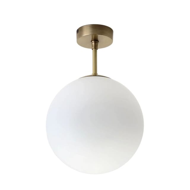 Premium Deckenlampe Musa Rund Glas Echt-messing