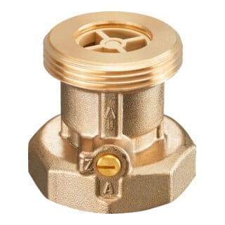Oventrop - Sve Sperrventil Dn 20 G 1 1/4' Außengewinde, G 1 1/4' Innengewinde Pn 10, Messing