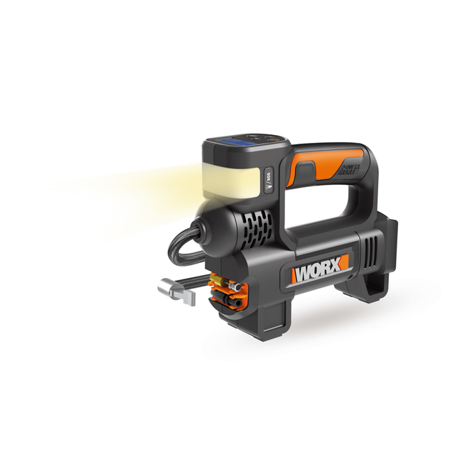 Worx Wx092.9 Kompressor Mit Batteriebetriebenem 150/300 Lumen Led-licht 20v 10 Bar