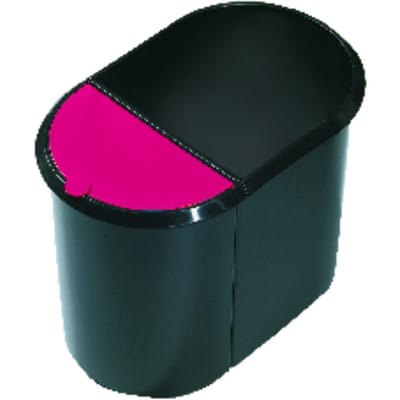 Papierkorb The Double 27 X 34,8 X 44 Cm (b X H X T) 29l Kunststoff Farbe: Schwarz Farbe Des Deckels: Blau 2 Sortierfächer