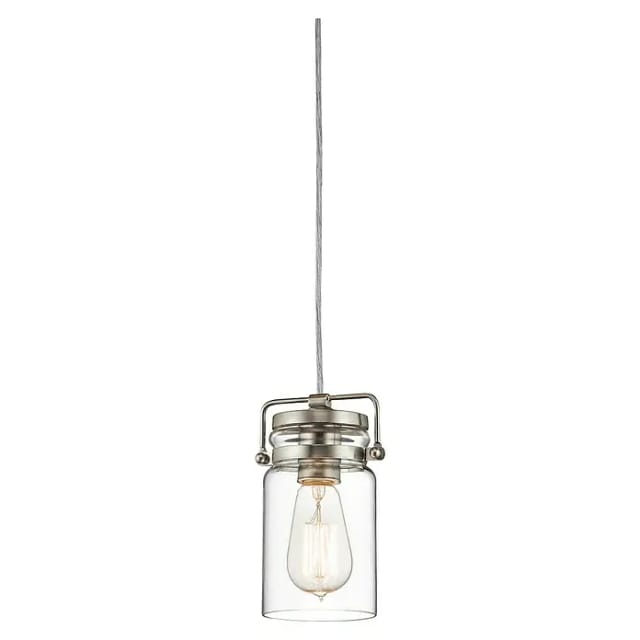 Elstead - Brinley - 1 Mini-pendelleuchte Aus Gebürstetem Nickel, E27