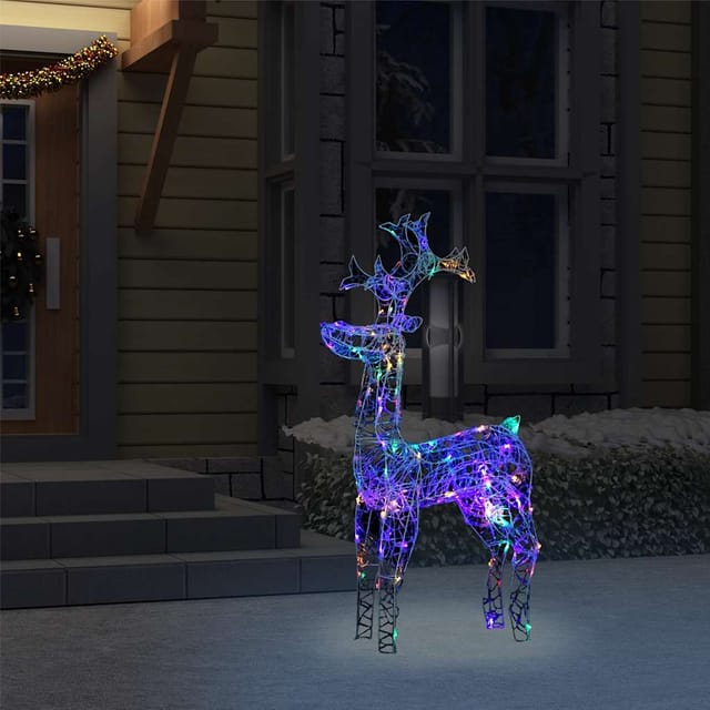 Vidaxl Led-rentier Weihnachtsdeko 90 Leds 60x16x100 Cm Acryl