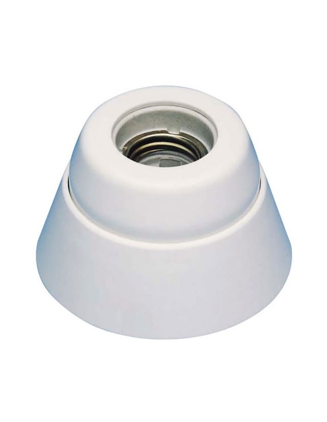 Innensechskant-fassung Für Oberfläche E27, 4 A, 250 V, Weiße Porzellan