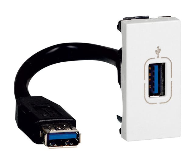Mosaic 078746 Usb-datenbuchse - 1 Modul - Weiß - Legrand