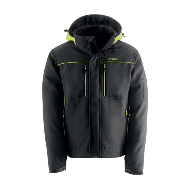 Kapriol Dynamic Softshell Gefütterte Arbeitsjacke - M - Schwarze