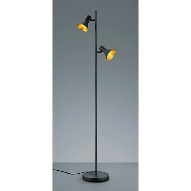 Eglo - Moderne Minimalistische Stehlampe 2 Strahler E14 Strahler Nina Black And Gold Trio Lighting