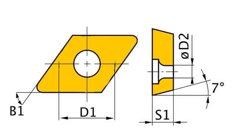 Optimum - 3441281 Plaquita Für 25/37, Iso Dcmt11t304, 5 A