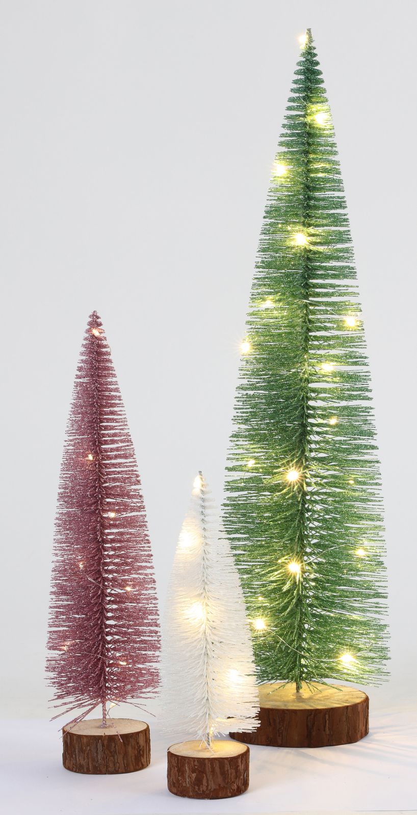 Deko-tannenbaum Mit Glitzer Und 5 Leds 20cm Warmweiß