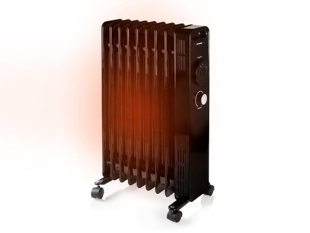 Domo - Lradiator Mit Rollen 9 Rippen, 3 Stufen 2000 Watt, 64x42cm