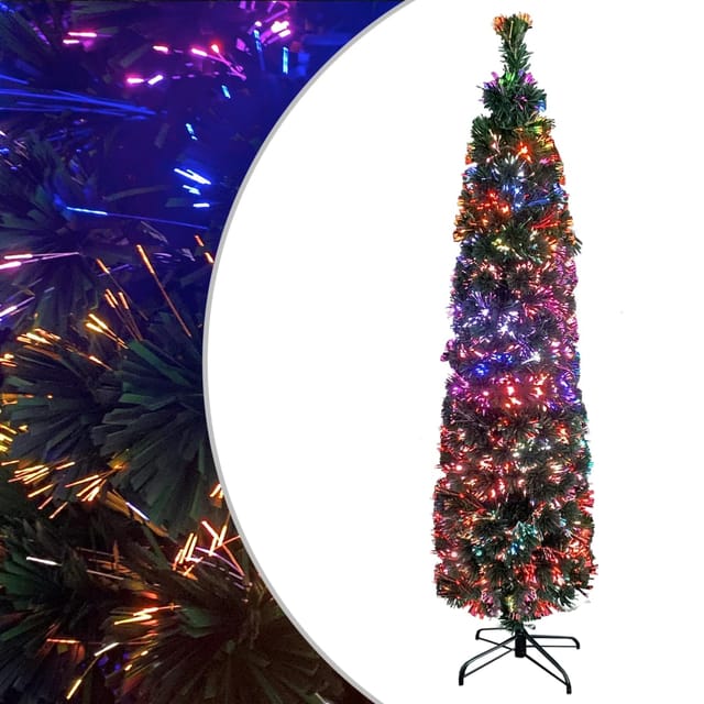 Künstlicher Weihnachtsbaum Schlank Mit Ständer 240 Cm Glasfaser Vidaxl