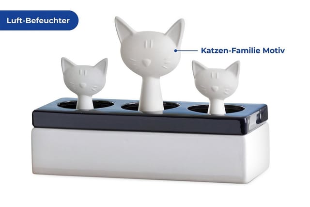 Wenko Luftbefeuchter Katzenfamilie - Weiß