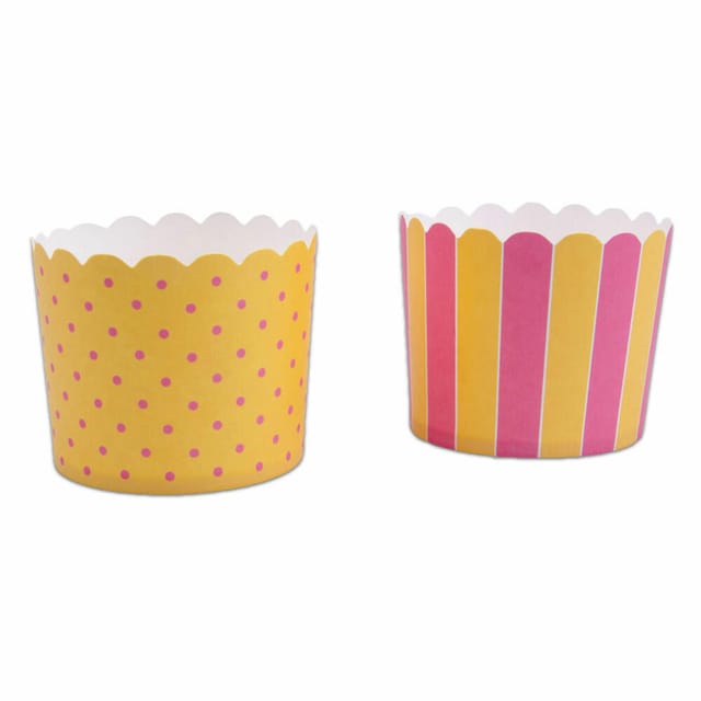 Städter Cupcake Backformen Gelb Rosa