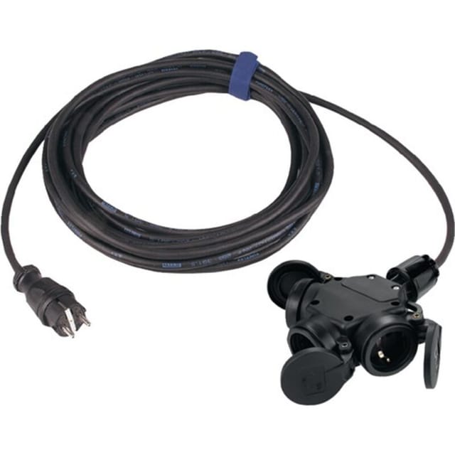 Schutzkontaktverlängerung 16 A 250 V 3-wege-kupplung 5m H07rn-f 3x1,5 Mm²