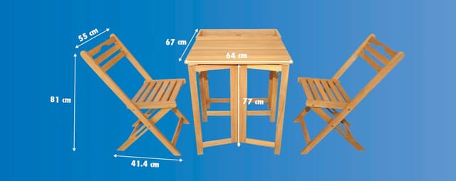 Trendline - Balkon Set Alcudia Akazienholz Sitzgruppe Klappbar