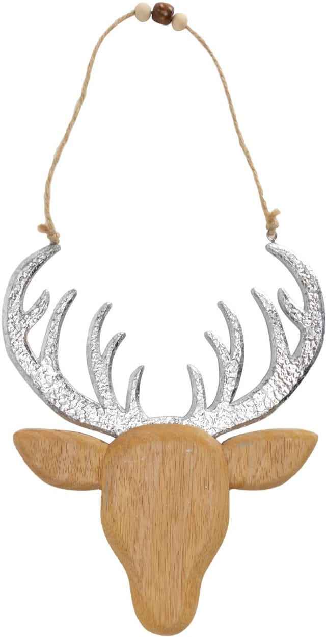 Trendline - Deko Rentierkopf Aus Holz Zum Hängen 36 Cm Dekofigur Weihnachten Xmas