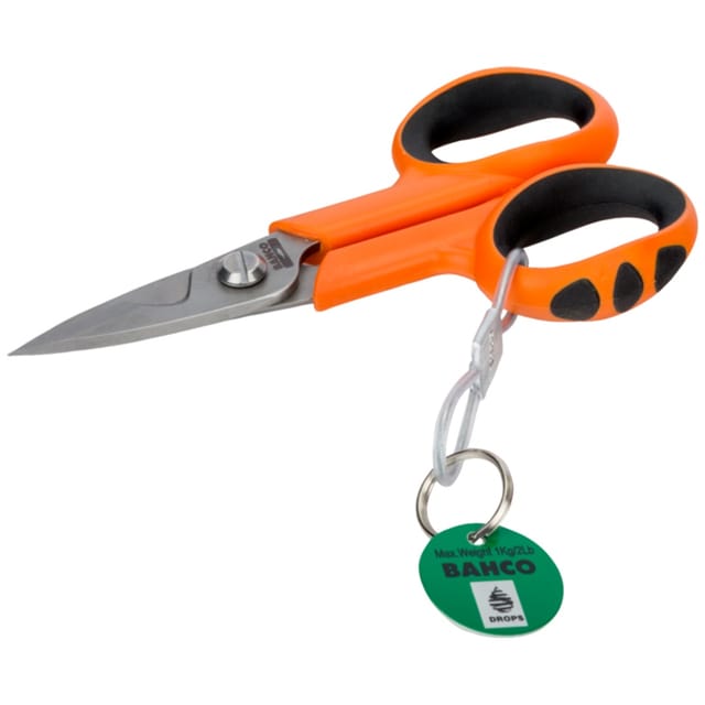 Bahco Strapazierfähige Elektrikerschere Mit Drahtschlaufe, 43 Mm