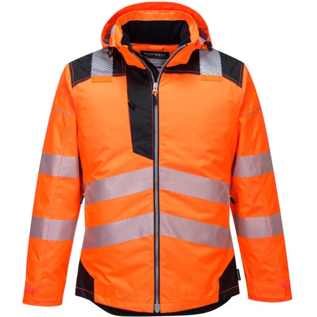 Portwest Warnschutz-regenjacke Mit Kapuze Orange M