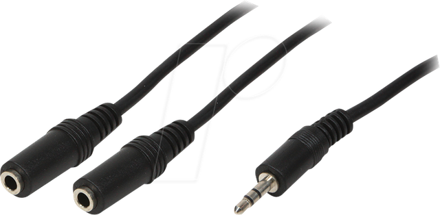 Audio-adapterkabel 1m Auf 2h 3,5-stereo-klinkenstecker Logilink
