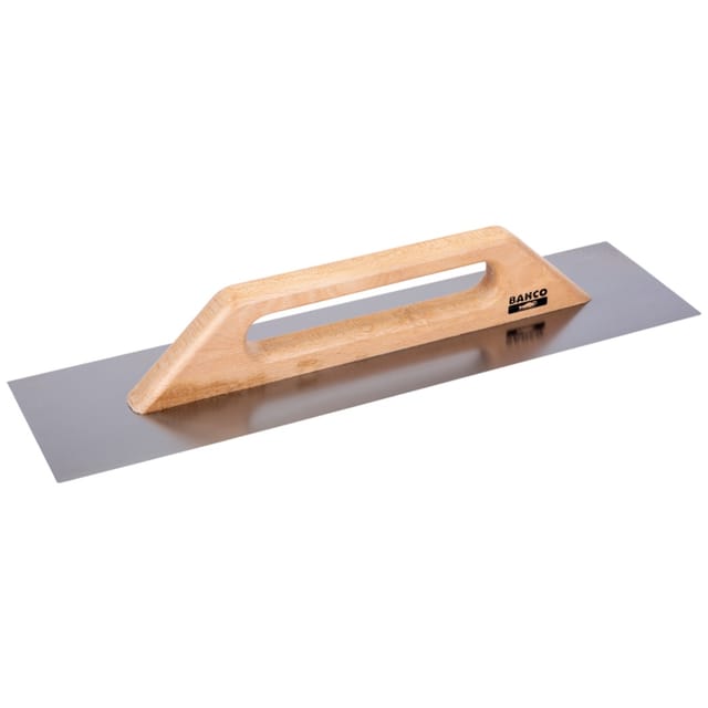 Bahco Glättkelle Mit Edelstahl-klinge Und Langem Pappelholzgriff, 500 X 130 Mm