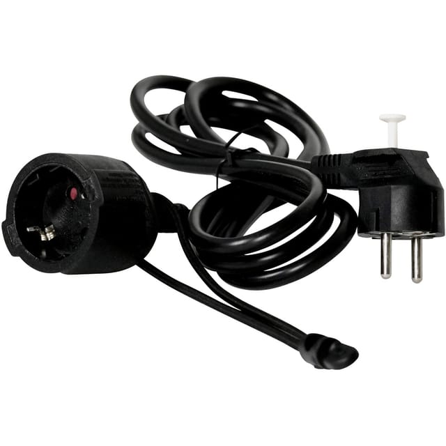 Easyout Eo-780780 Strom Verlängerungskabel 16 A Schwarz 2.00 M H05vv-f 3g 1,5 Mm²