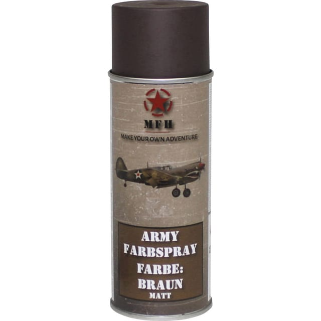 Mfh - Military & Adventure 40347 Farbspray Braun Matt Ral 8027 400 Ml Braun 1 St. (b X H) 6.5 Cm X 2